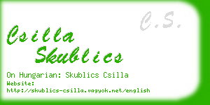 csilla skublics business card